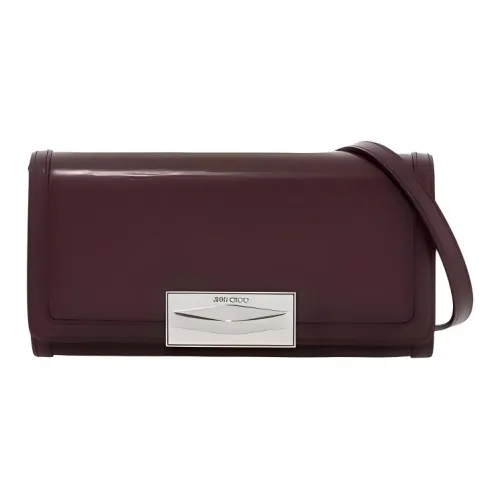 Jimmy Choo Ромб Телячья кожа Сумка Сумка через плечо Мини Женская Фиолетовая