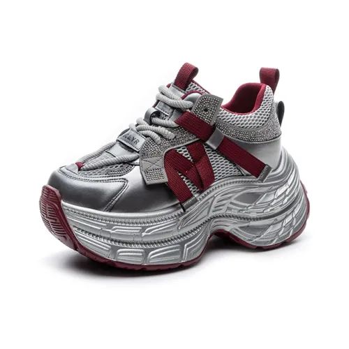 The Mystery Of Glamour визуально увеличивает рост Низкий топ Толстая подошва Кроссовки Женские