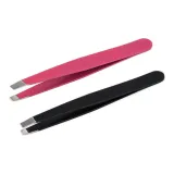 Чёрный, плоская подошва, голова, нижняя заколка для бровей + красный, угловатый кончик, нижняя заколка для бровей