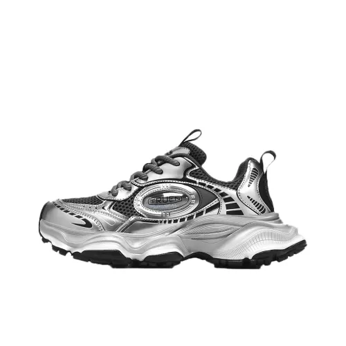 Kangaroo Head Устойчивый к истиранию Низкий Топ Тефлоновая подошва Кроссовки Унисекс Серебряный