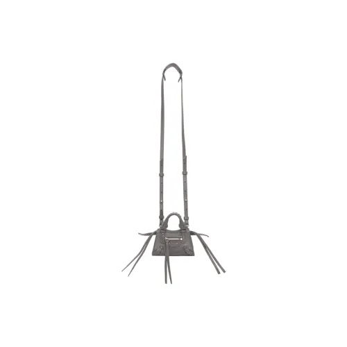 Balenciaga Рельефная Телячья Кожа Сумка через плечо Женская Серого цвета