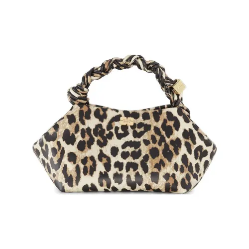 GANNI Переработанная кожа Сумка Маленькая Женская с леопардовым принтом