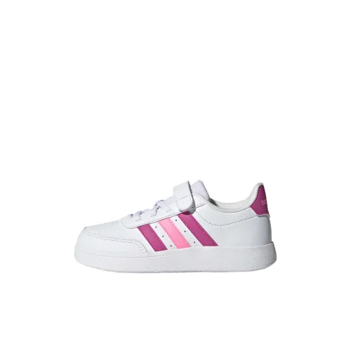 Adidas BREAKNET 2,0 Low Топ Детские Скейтбординги Белый Яркий Фуксия Розовый Детский