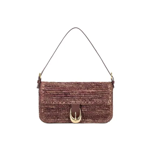 Staud Raffia Сумка через плечо Женская Mahogany Red