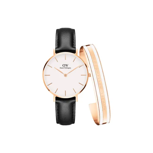DW/DanielWellington Кварцевый механизм Женские часы PETITE Collection, 32 мм, белые