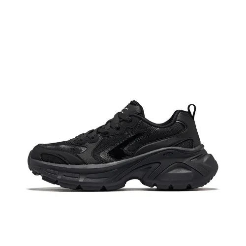 Erke Millennium Аbrasion Resistant Легкий Увеличение Высоты Низкий Топ Повседневная Обувь Женская Глубокий Черный