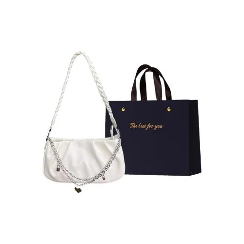 ZUONU ПУ (полиуретан) Облако Сумка через плечо Женская Молочный Белый Черный