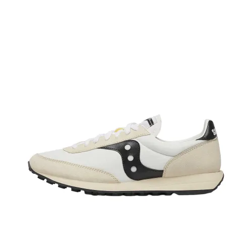 Saucony Trainer 80 Slip-Resistant Abrasion-Resistant Низкий Топ Беговые кроссовки Унисекс Белый Черный