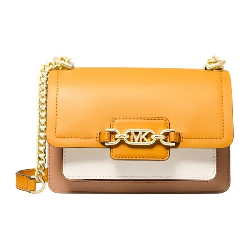 MICHAEL KORS Коровья кожа Сумка через плечо Мини Женская Темно-верблюжий Горчичный Молочно-белый