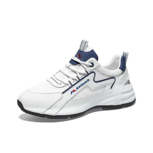 KOLUMB Slip устойчивый к истиранию водонепроницаемый низкий топ кэжуал мужской белый и синий