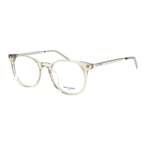 SAINT LAURENT Пластиковая оправа для очков с нерегулярной формой унисекс прозрачная бежевая
