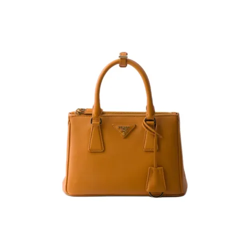 PRADA Galleria Killer Bag Кожа Одно плечо Сумка Маленькая Женская Янтарная