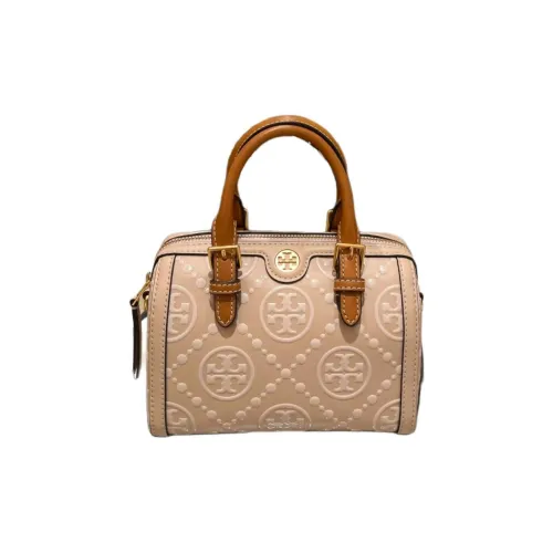 TORY BURCH T Monogram Корова Кожа Баррель Сумка Сумка через плечо Мини Сумка Женская Теплый Чай Коричневый
