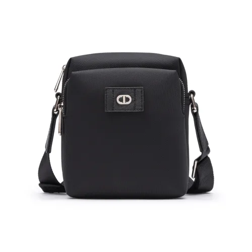 CHRISDIEN DENY Ткань Сумка через плечо Стандартная Мужская Черная