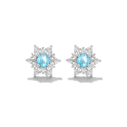 Clect Серьги-гвоздики с синтетическим кубическим цирконием Женские