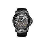 Чёрный ремешок, чёрный корпус, серый циферблат