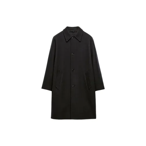 PRADA Мужское черное пальто