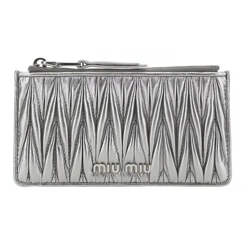 MIU MIU Кожа Кошелек Женская Серебряная