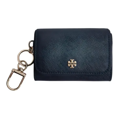 Tory Burch Emerson Кожа Монетница Держатель для карт Женский Полуночный синий