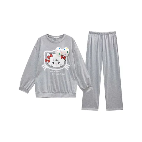 GUKOO x Mikko Пижамный комплект Женский Средний Фотиния Серый