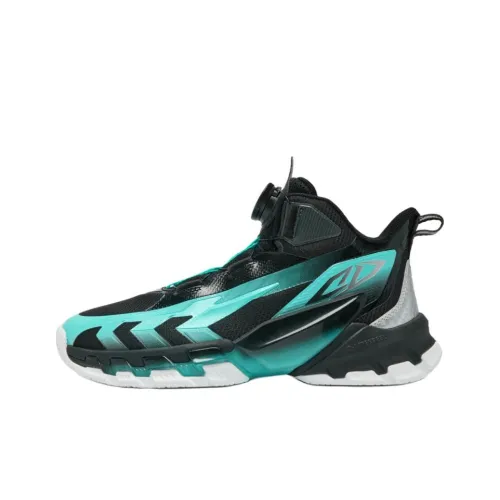 QIAODAN Slip-resistant Abrasion-resistant MID Топ Детские Баскетбольные Кроссовки Черный Зеленый Подростки