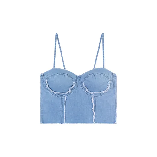 GORRENNO Майка с бретелями Женская 1 упаковка Джинсовый синий