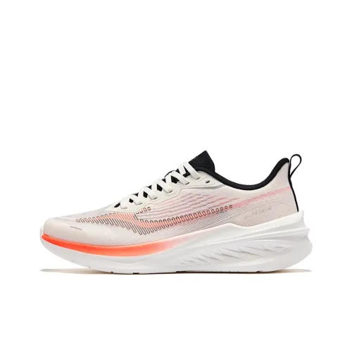 Erke Speedrun 3,0 Амортизация Дышащий And Упругий Дизайн Низкий Топ Повседневные Беговые кроссовки Мужские Белый Оранжевый