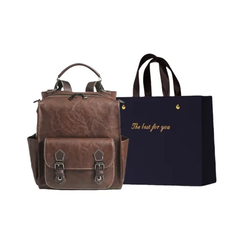 ZUONU ПУ (полиуретан) Рюкзак Женские Коричневый