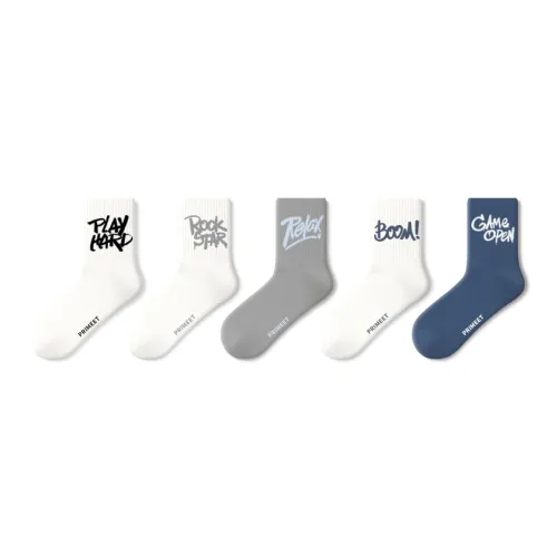 PRIMEET Носки Crew Мужские упаковка из 5 пар