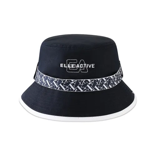 ELLE Active Cotton Bucket Hats Женские Белый Темно-синий