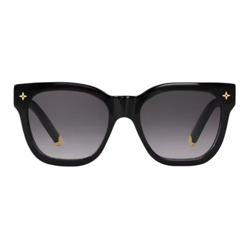 LOUIS VUITTON Металлический ацетат Квадратные Солнцезащитные очки Женские Черные