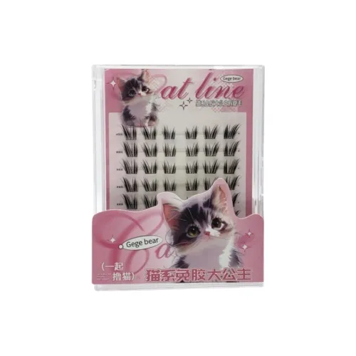 Gege Bear Cat Style Клей Бесплатно Большой Принцесса Искусственные ресницы Натуральный Увеличивающий Стиль