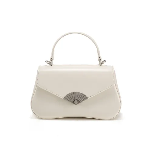 Simedin Коровья кожа Маленькая квадратная сумка Сумка на плечо Сумка Маленькая Женская Белая Кирпично-красная