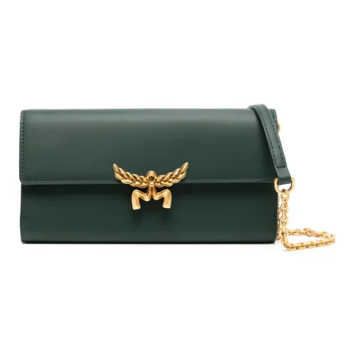 MCM Телячья кожа Сумка через плечо Большая Женская Зеленая