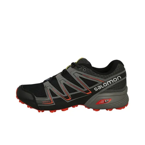 SALOMON Speedcross Vario Slip-resistant Abrasion-resistant Low-top Trail Running Shoes Men's Black SALOMON Speedcross Vario Противоскользящие Износостойкие Низкие Кроссовки для Беговых Пути Мужские Черные
