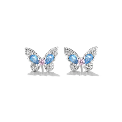 Clect Серьги-гвоздики с синтетическим кубическим цирконием Женские