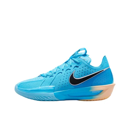 Nike Air Zoom G.T. Cut 3 Slip Resistant Abrasion Resistant Low Топ Баскетбольные кроссовки Унисекс Синий