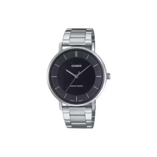 CASIO Кварцевый механизм ремешок из нержавеющей стали унисекс черный циферблат