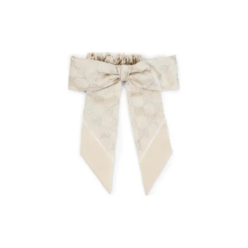 GUCCI Шелковые резинки для волос Женские Бежевые