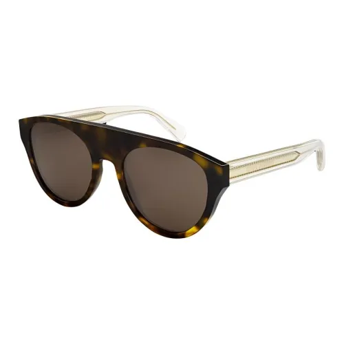 BVLGARI Ацетатная пластина рамка металл авиатор солнцезащитные очки женские коричневый