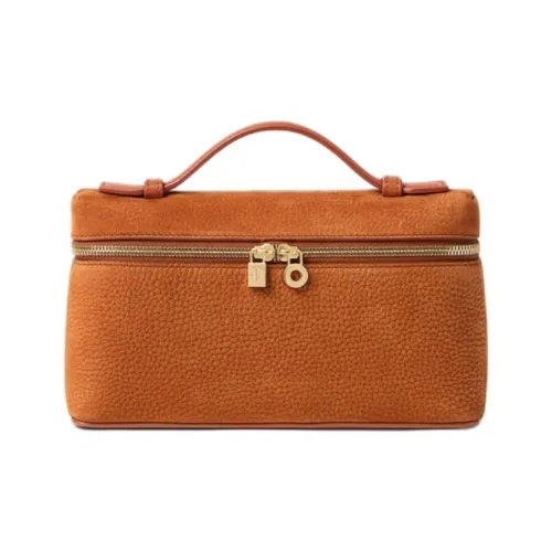 Loro Piana ExtraPocket Телячья кожа Клатч Женские Коричневый