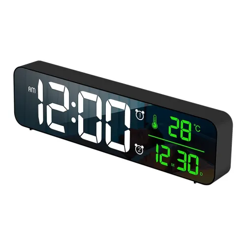 HENSE Электронный Механизм ABS Музыкальный Будильник Унисекс Черный HA810