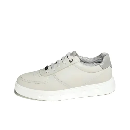 DIKENI Slip-resistant Low Top Скейтборд Кроссовки Мужские Бежево-Серые