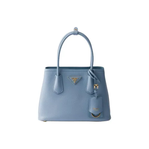 PRADA Двойная кожа сумка-тоут сумка для покупок сумка через плечо маленькая сумка женская синцзи синий