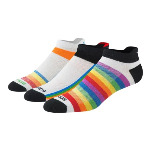 Saucony Inferno Liteweight Наборы носков Унисекс 3 упаковки Радужные