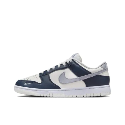 Nike Dunk Скейтборд Кроссовки Низкие Белые и Синие Женские