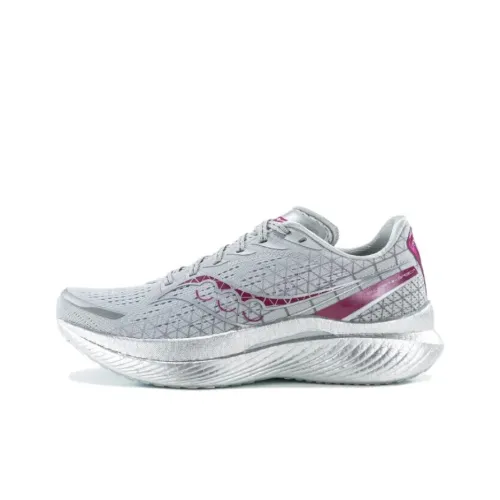 Saucony Endorphin Speed 3 противоскользящие устойчивые к истиранию низкие топовые беговые кроссовки унисекс серо-фиолетовые