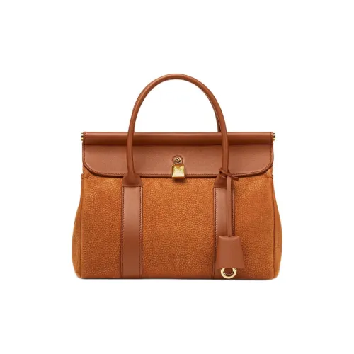 Loro Piana Loom Овечья шкура Сумка Женские Коричневый Солнце Золотой