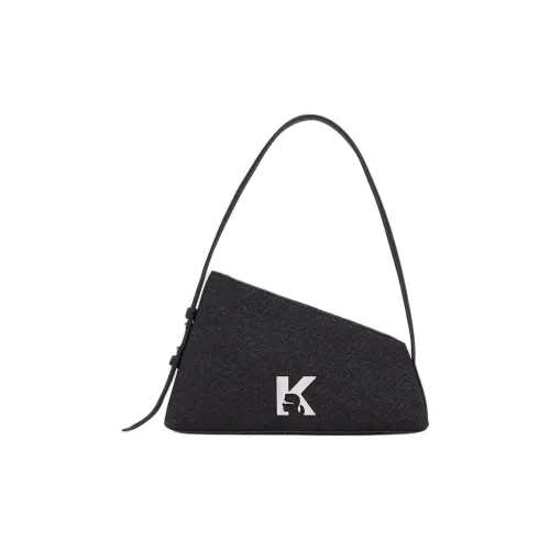 KARL LAGERFELD Хлопок Плечевая сумка Женская Черная