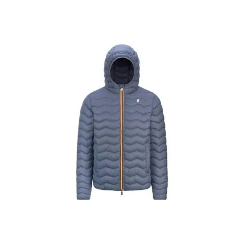 K WAY Хлопковый пуховик Мужской Haze Blue